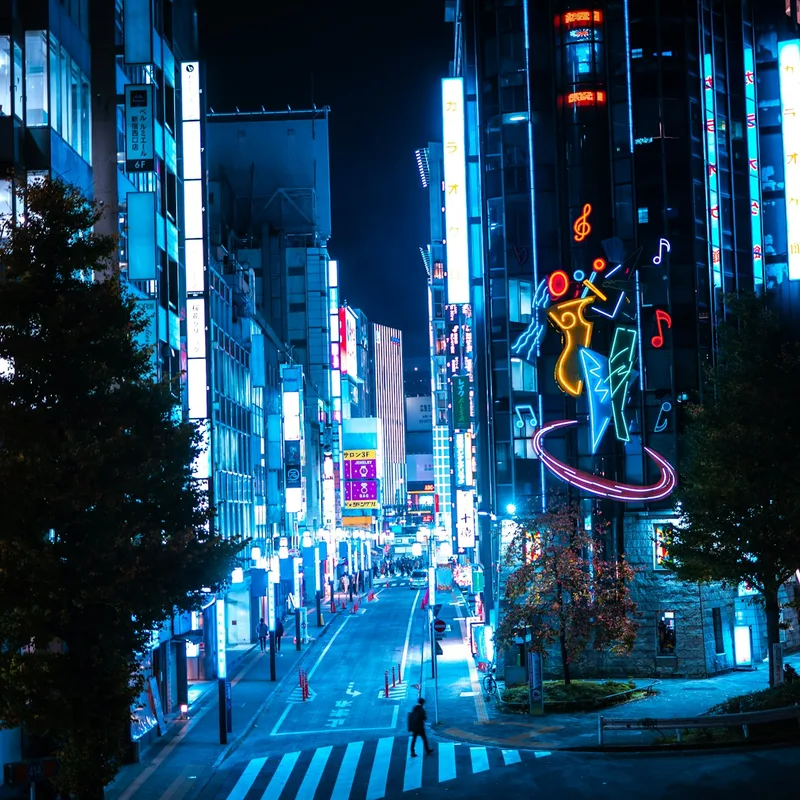 Street of neon signs